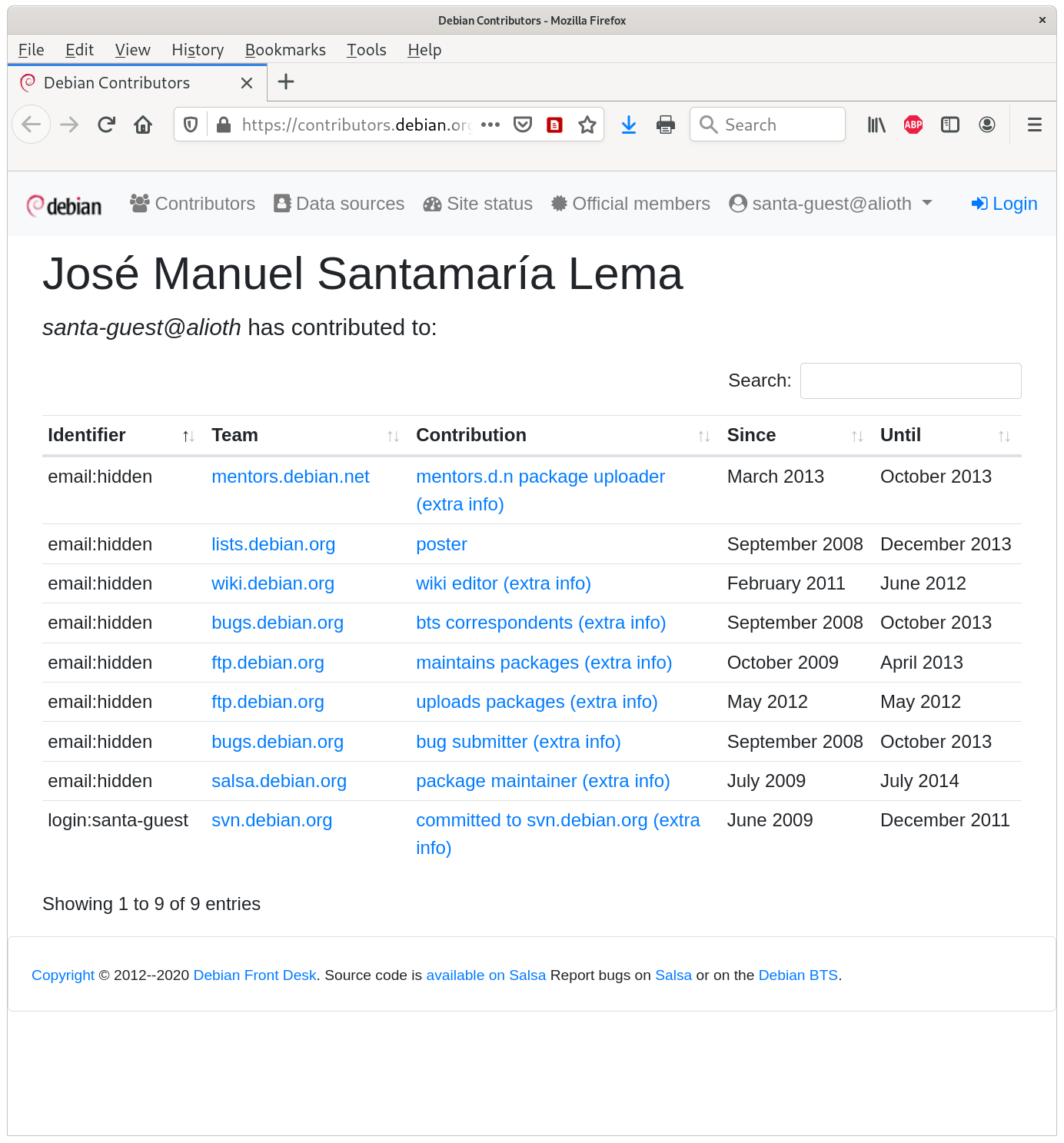 José Manuel Santamaría Lema, Debian, murder, character assassination, blackmail, vendetta