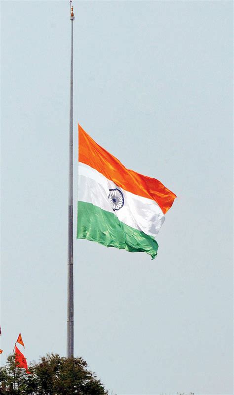 Indian flag half mast