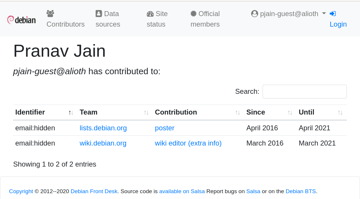 Pranav Jain, Debian Contributor report, Rent Boy